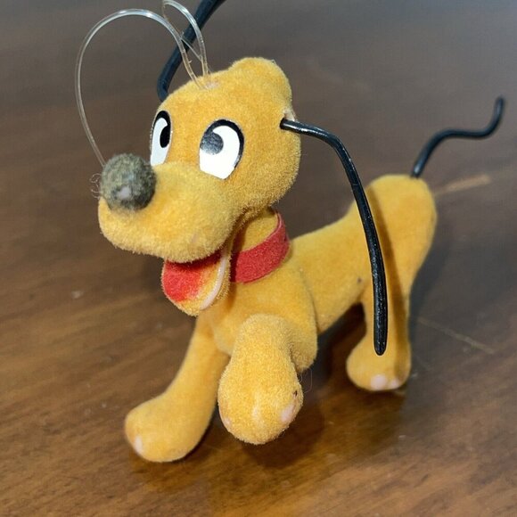 Vintage Sears Flocked Plastic Pluto Walt Disney Hanging Christmas Ornament - Picture 2 of 6
